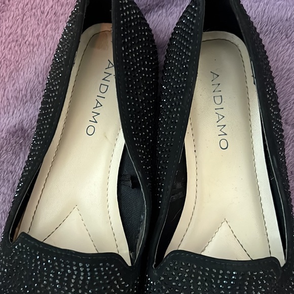 Used black gemstone size 5 1/2 Andiamo loafers - Picture 3 of 4